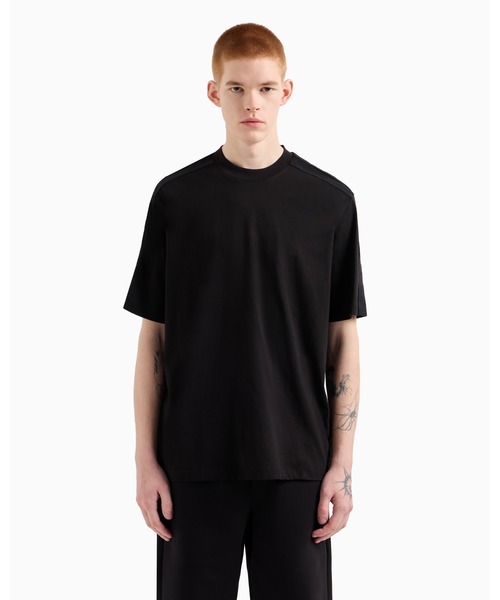 

Футболка с коротким рукавом, круглым вырезом и логотипом A|X Armani Exchange, черная