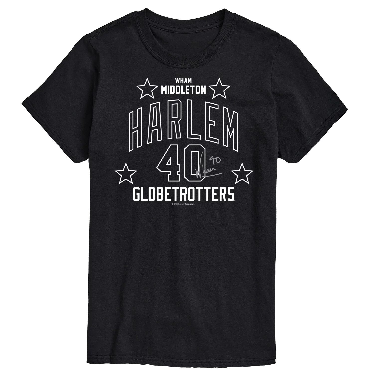 

Футболка Big & Tall Harlem Globetrotter Wham Middleton 40 License, черный