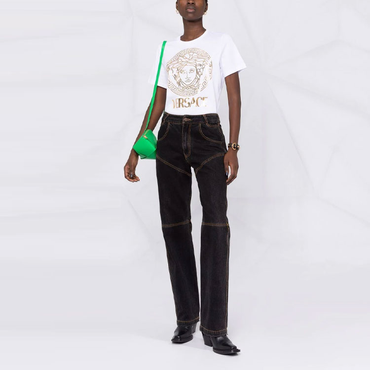 VERSACE Футболка SS22 женская белая — фото 4