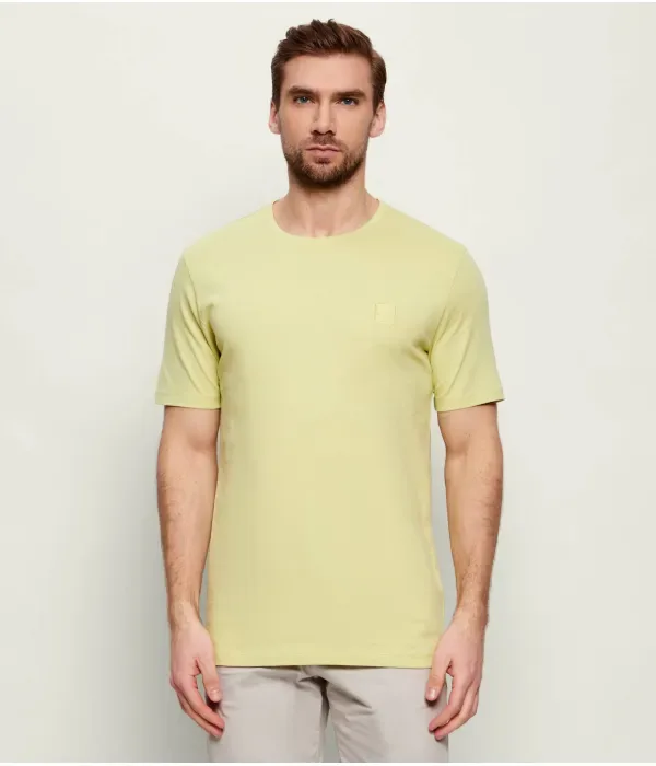 Истории о футболках regular fit Boss Orange, лаймовый