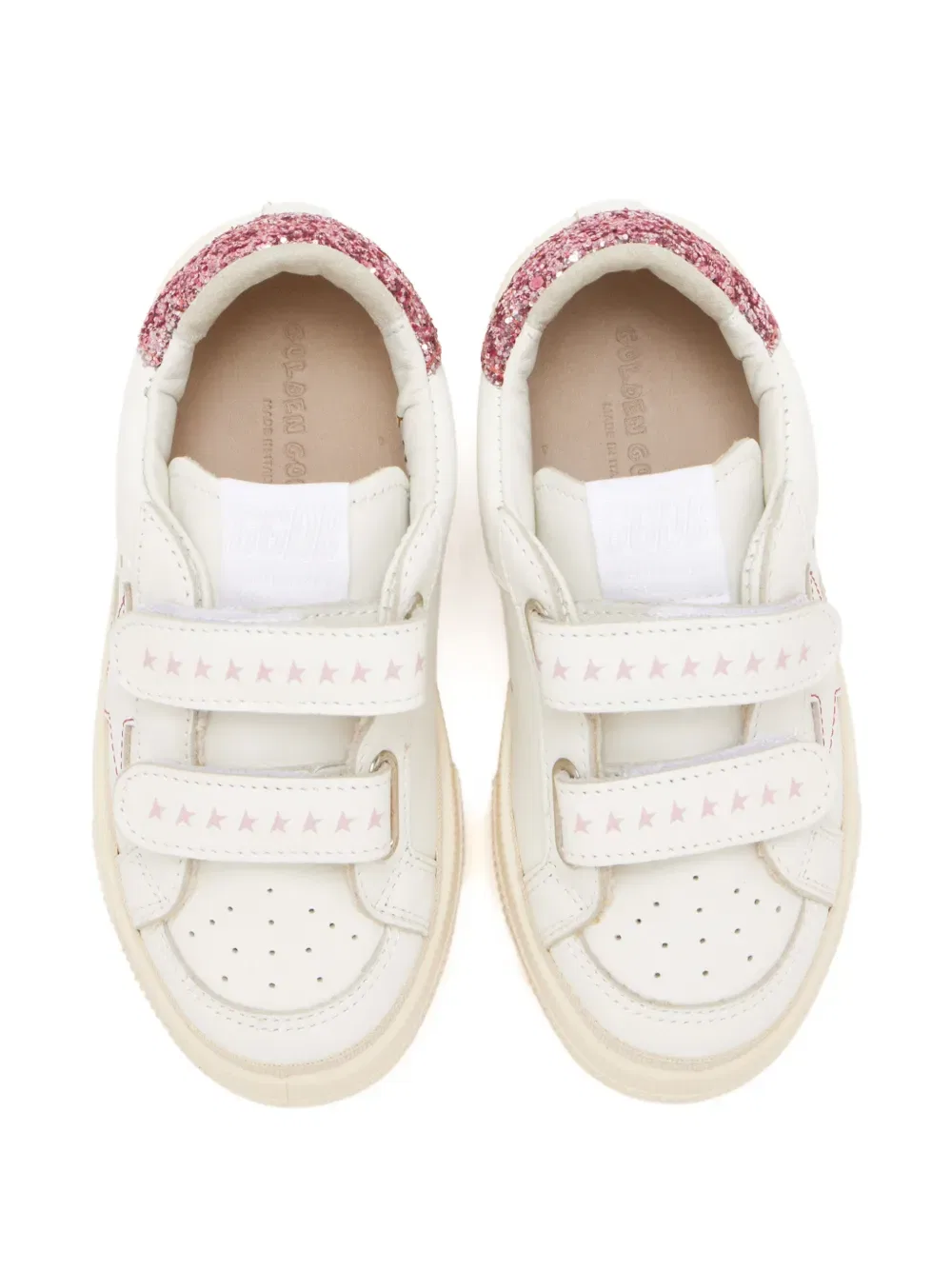 Школьные кроссовки с блестками Golden Goose Kids, белый — фото 3