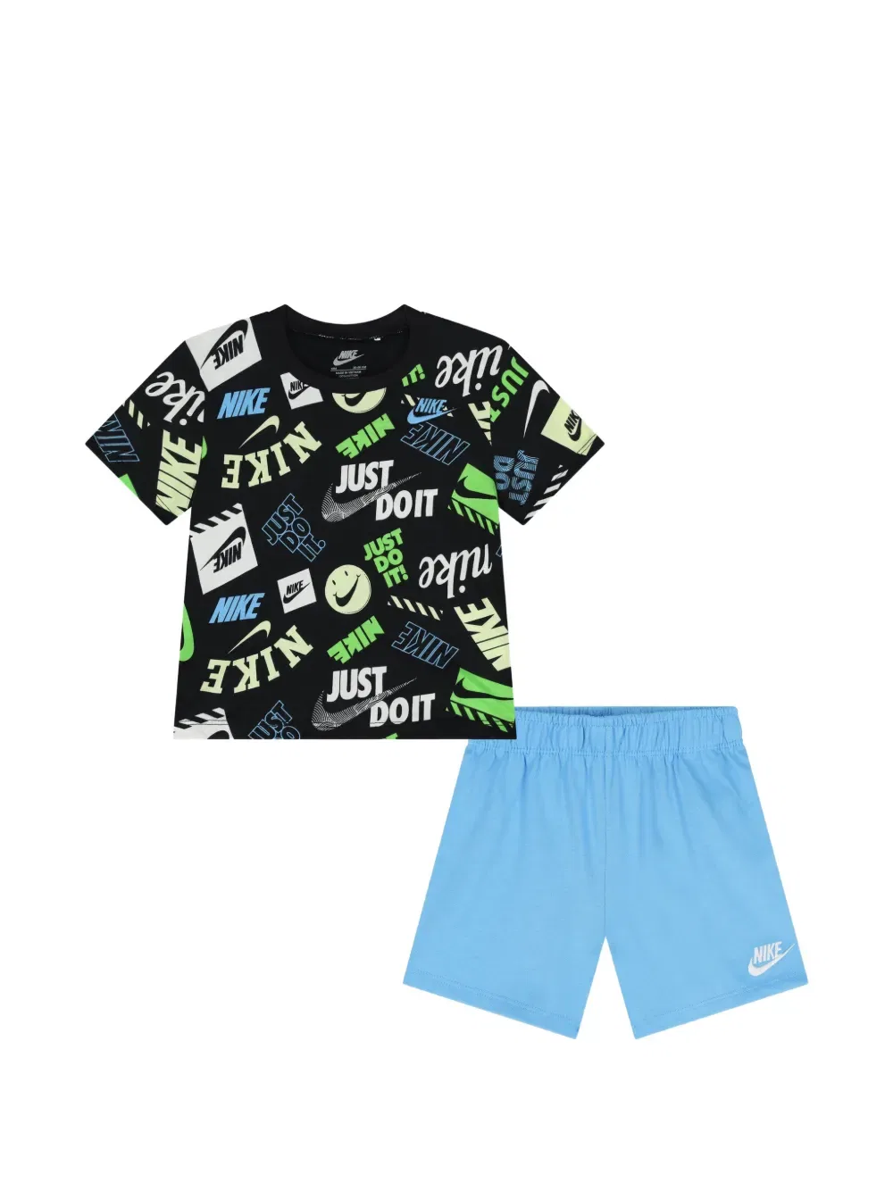 Комплект шорт с логотипом Nike Kids, синий