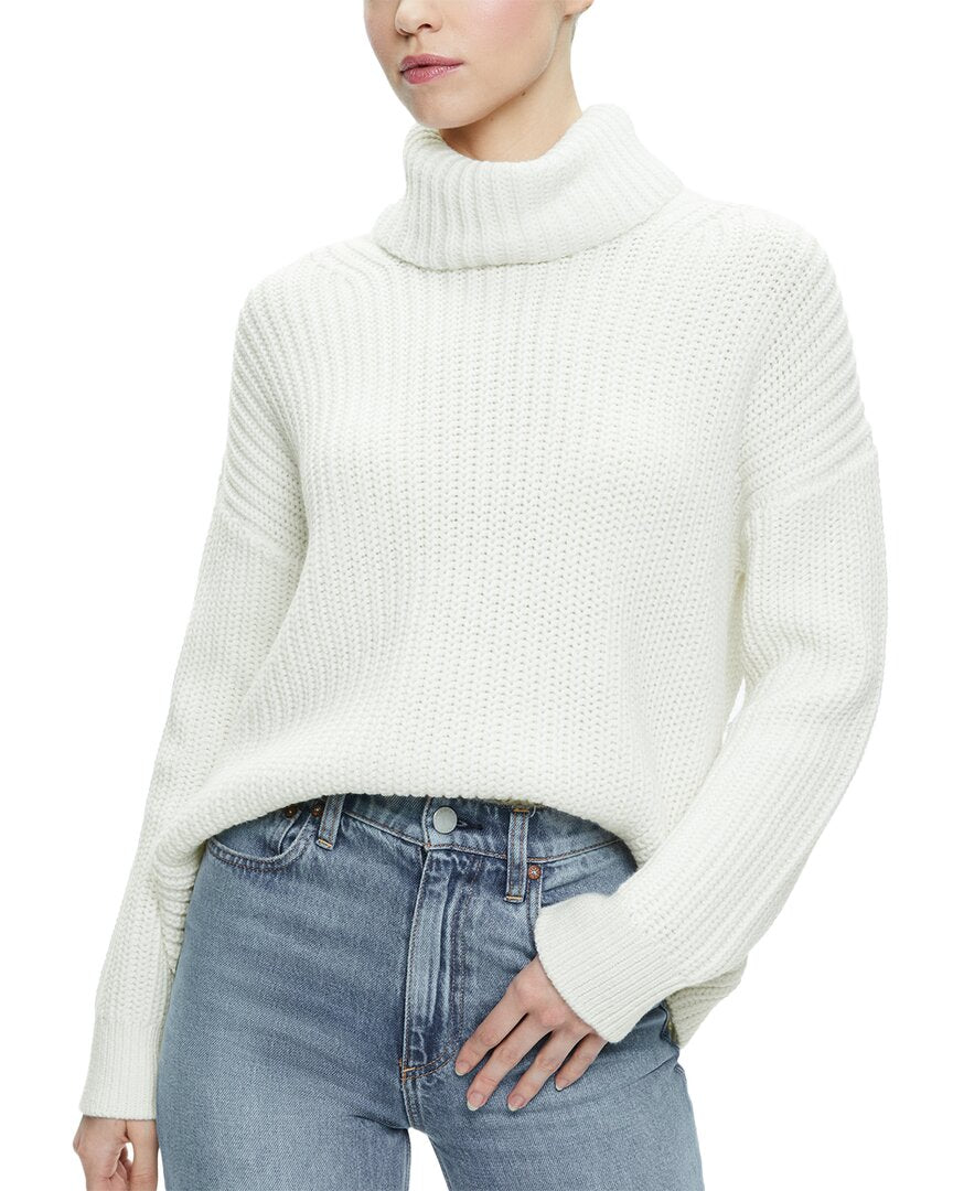 

Элис + Оливия Вере пуловер из шерстяной смеси Alice + olivia, белый