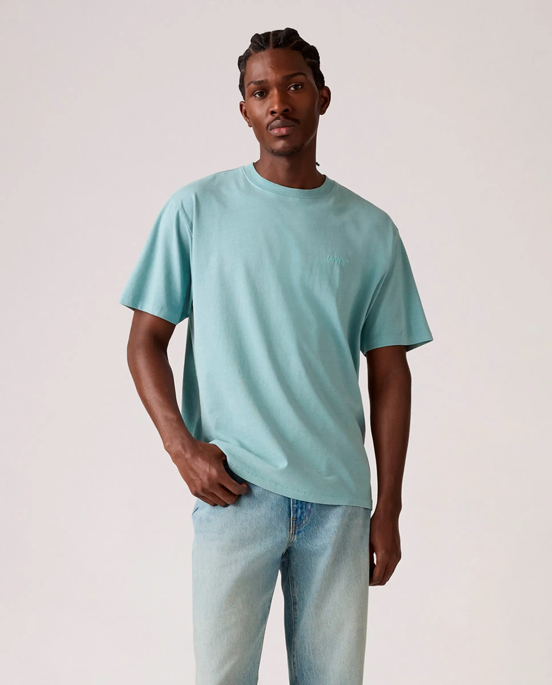 

Мужская футболка с коротким рукавом и круглым вырезом Levi'S, светло-голубой