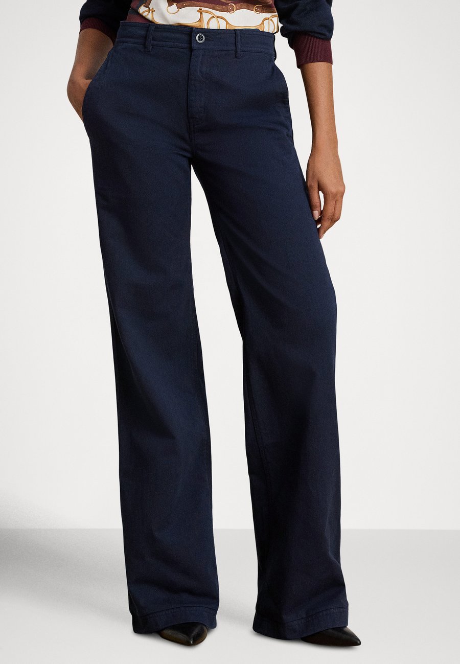 

Брюки Lauren Ralph Lauren COTTON TWILL WIDE LEG PANT, Navy/Dark Blue