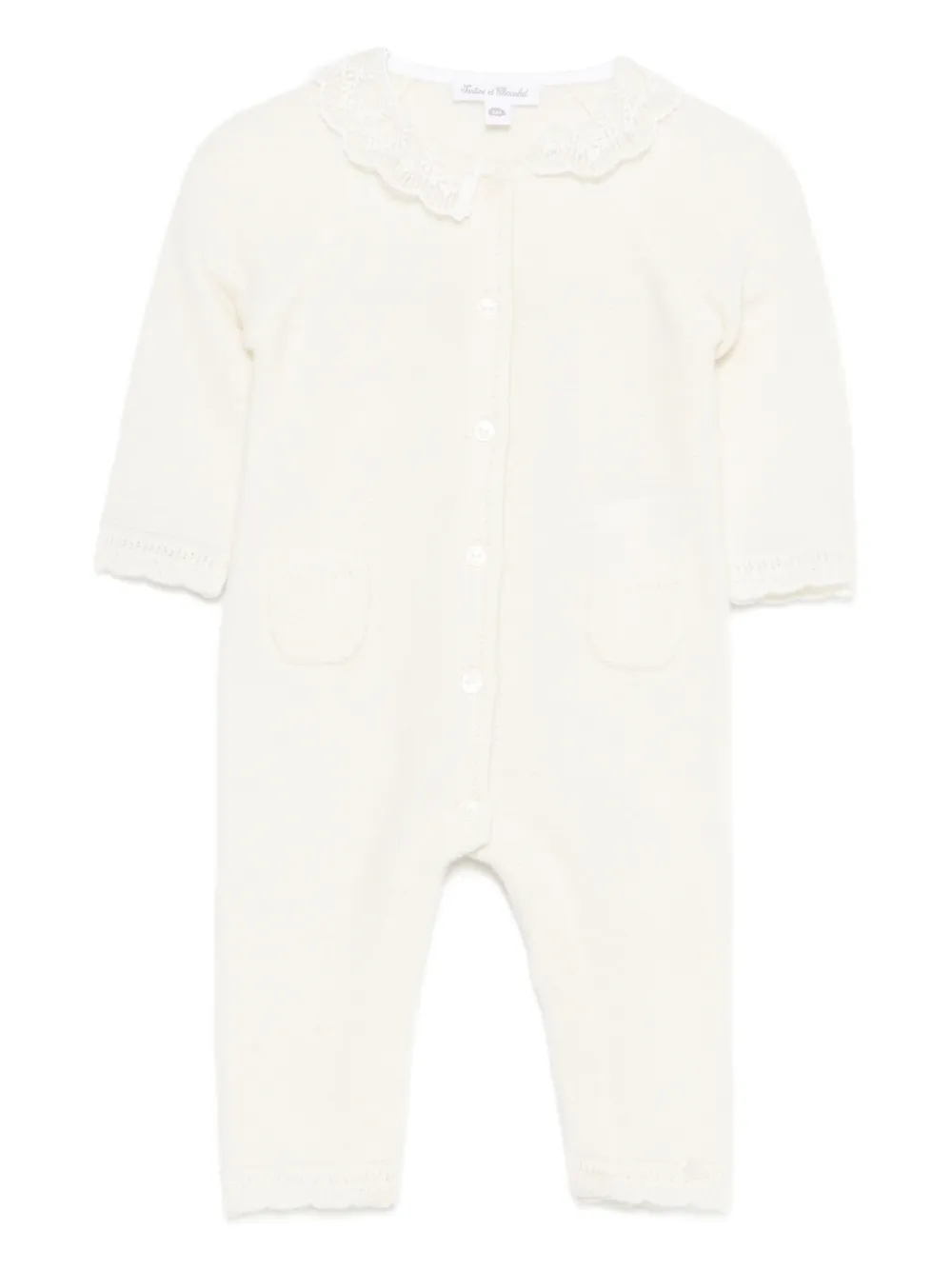 

Комбинезон с кружевным воротником Tartine Et Chocolat, нейтральный