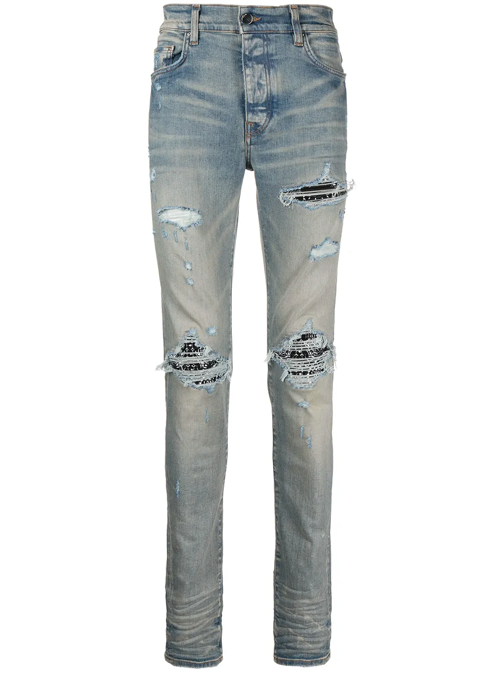 

Джинсы скинни MX1 с прорезями AMIRI, синий