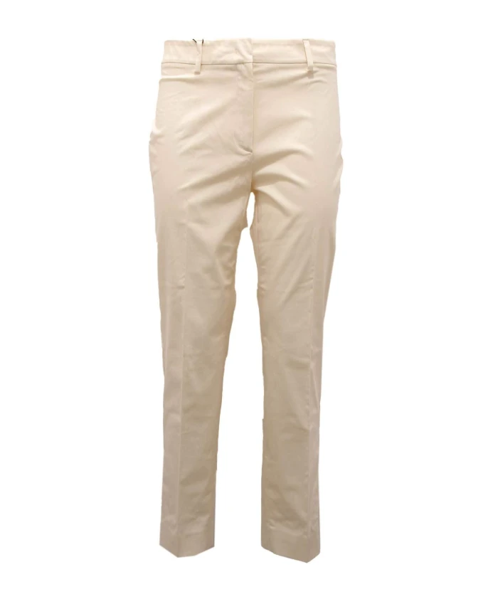 

Укороченные брюки из кремового хлопка. Max Mara, белый