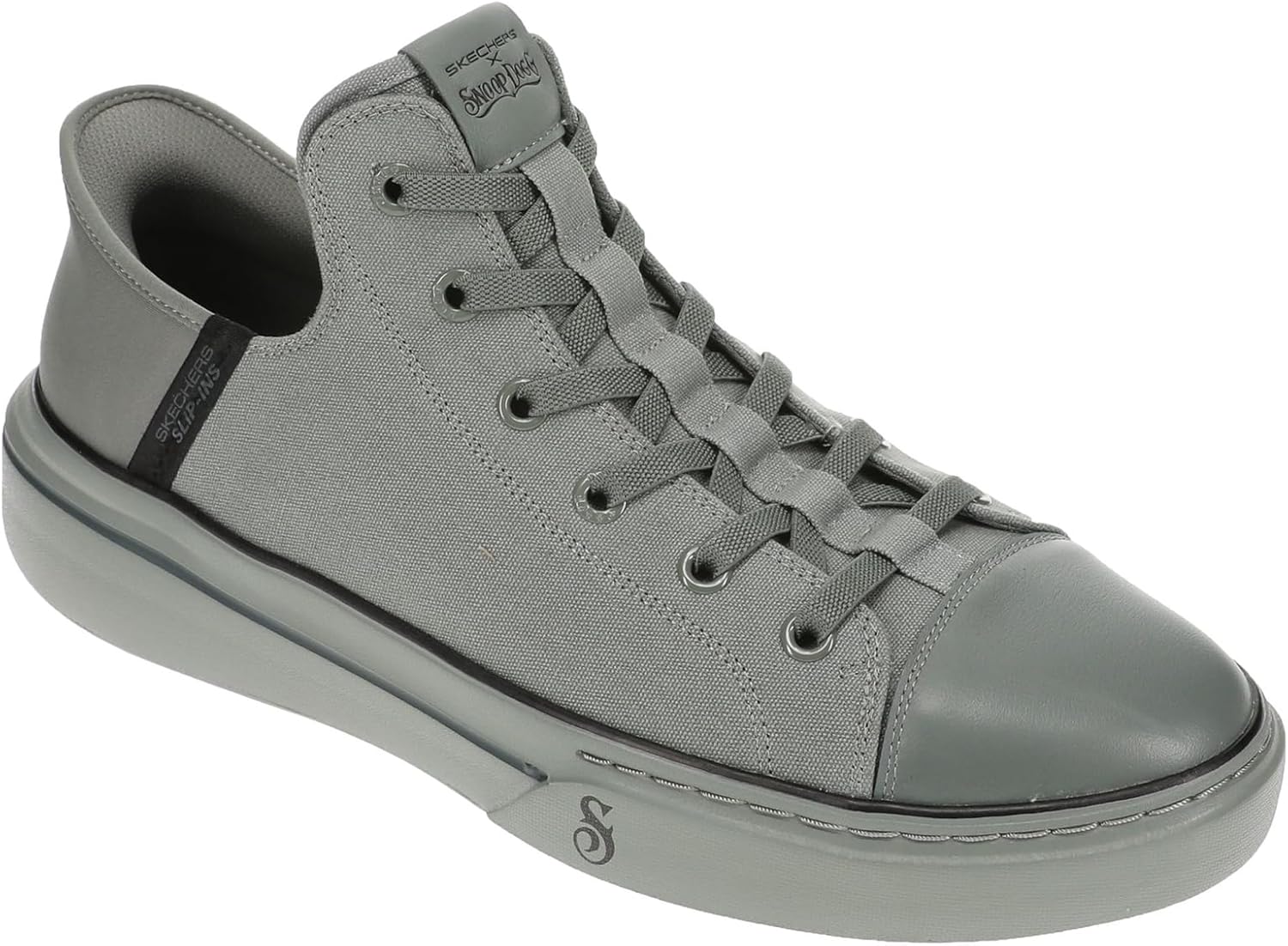 

Мужские кроссовки Skechers Snoop Dogg: Snoop ONE-BOSS Life Canvas Hands Free Slip-Ins, оливковый