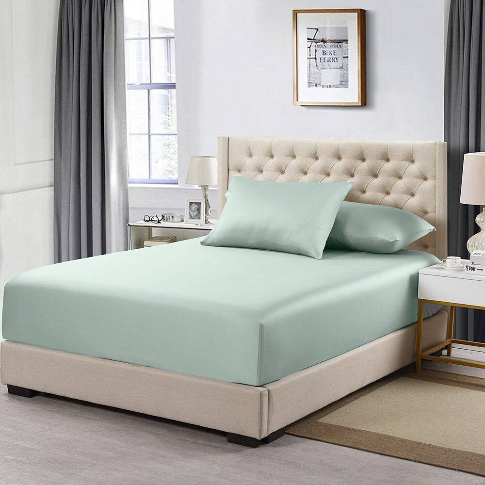 

Перкаль Extra Deep Fit (только простыня размером 22 дюйма) Egyptian Linens, цвет Sea