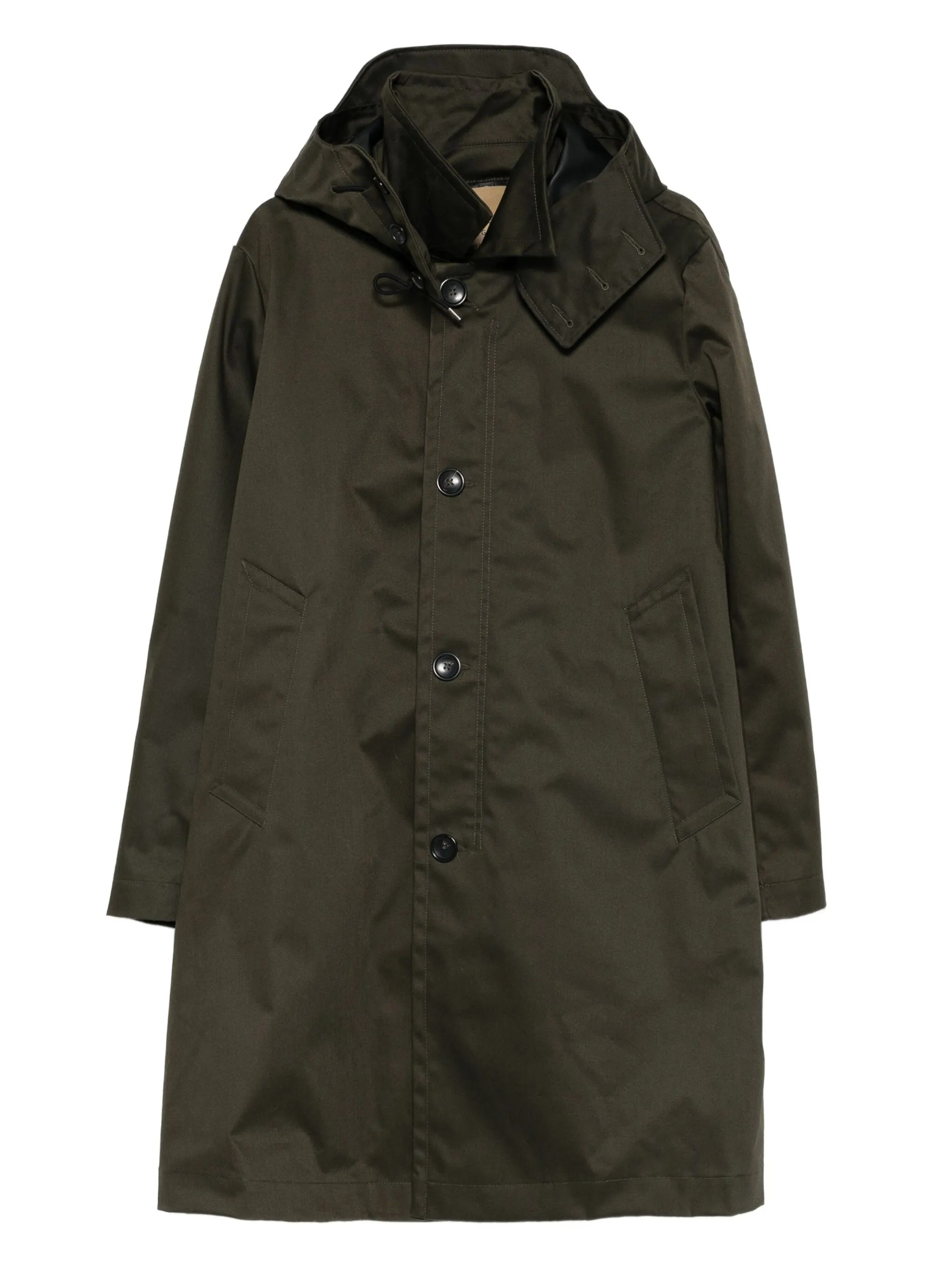 

Плащ с капюшоном Ten C, зеленый