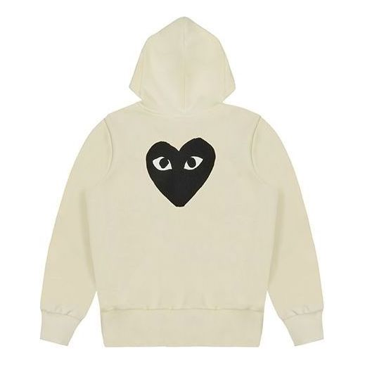 

Куртка (WMNS) COMME des GARCONS PLAY Zip Hoodie Big Black Heart 'Beige', бежевый