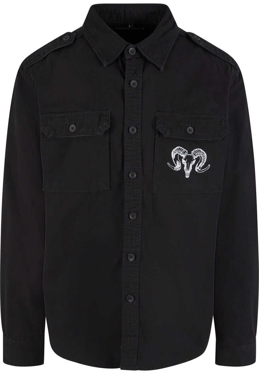 

Удобная рубашка на пуговицах Mister Tee Capricorn Skull, черный