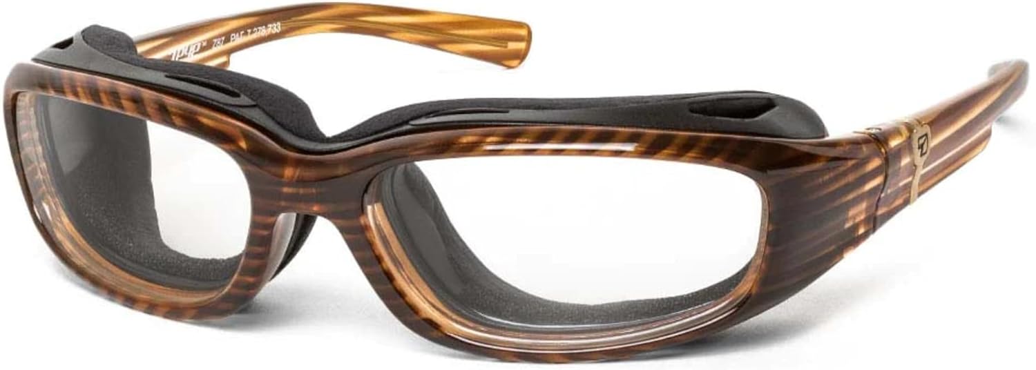 

Солнцезащитные очки Sierra с 7 линзами, ветрозащитой и мягкой подкладкой, для активного отдыха на природе, 100% защита от UVA и UVB лучей 7 EYE, Brown Stripe Tortoise Frame/Sharpview Clear Lenses