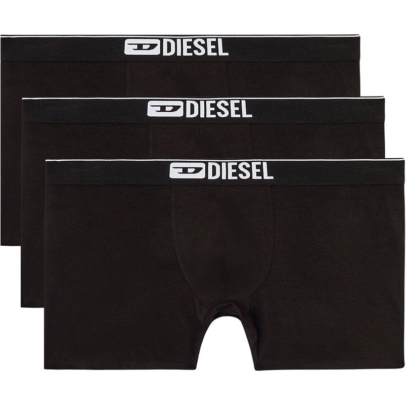 

3 упаковки боксеров с логотипом на поясе DIESEL, черный