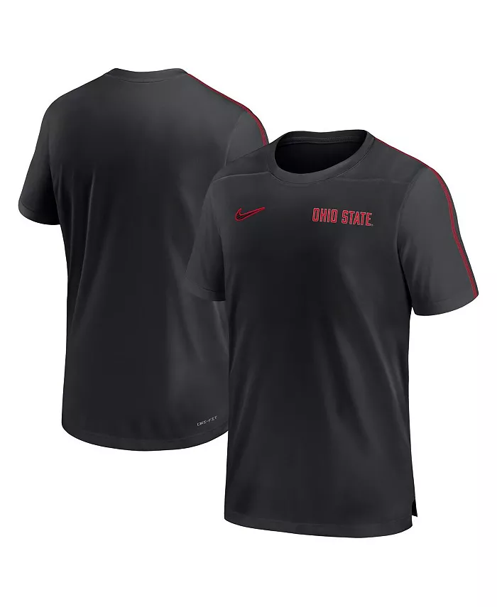 

Мужская футболка Ohio State Buckeyes 2024 Sideline Coach Performance Top Nike, черный