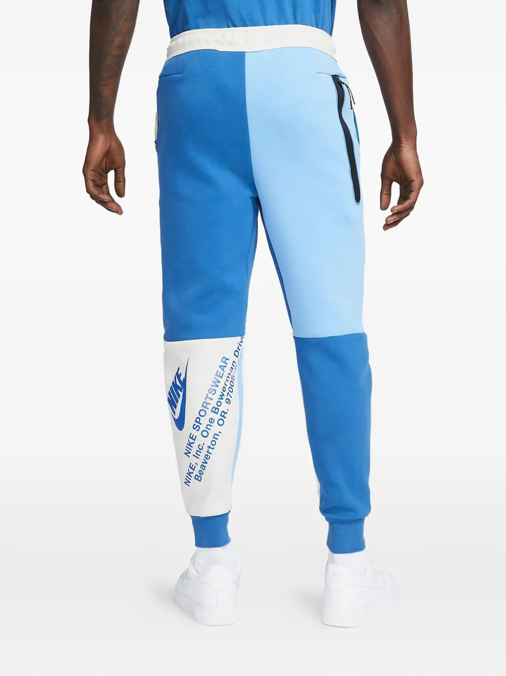 Спортивные брюки из флиса с вставками Nike, синий — фото 2