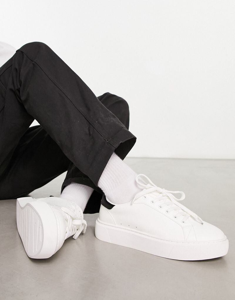 

Белые массивные кроссовки на шнуровке ASOS DESIGN, Белый, Белые массивные кроссовки на шнуровке ASOS DESIGN