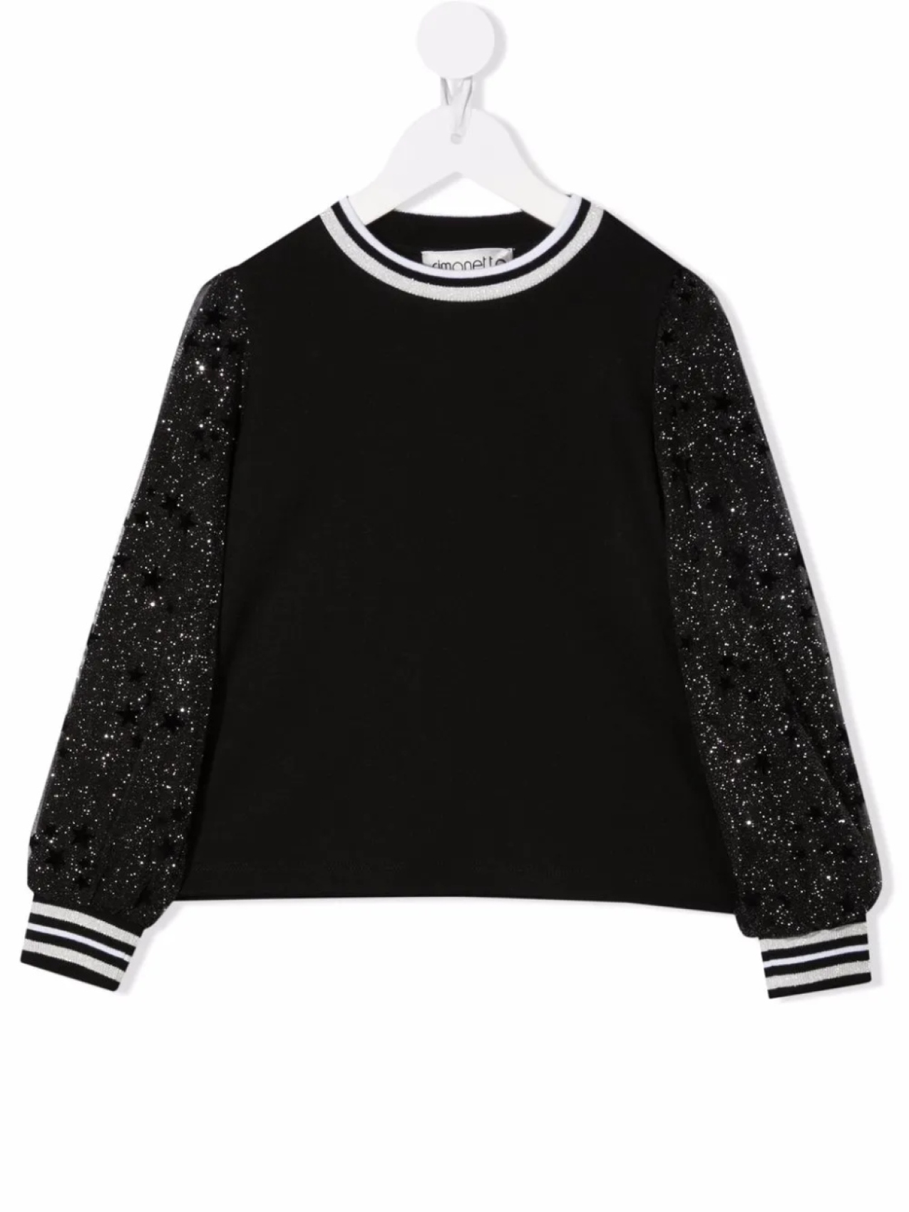 

Simonetta толстовка с блестками на рукавах, черный