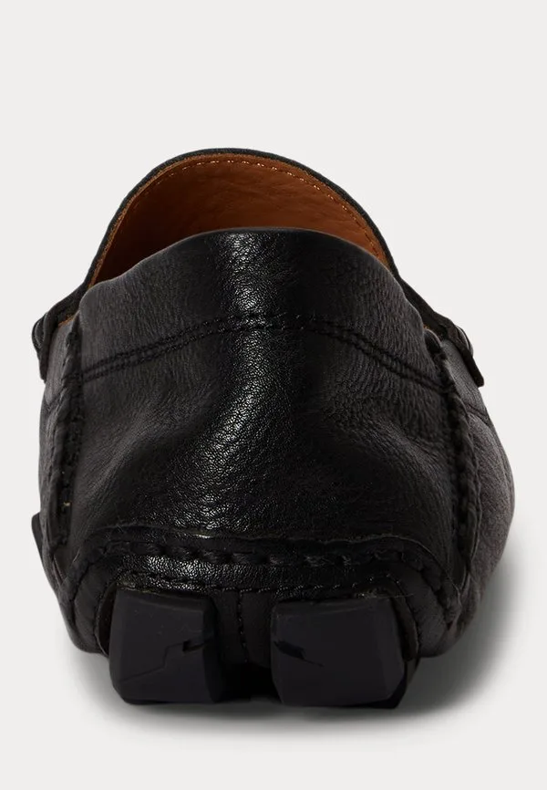 Кожаные слипоны для водителя anders Polo Ralph Lauren, Black — фото 3