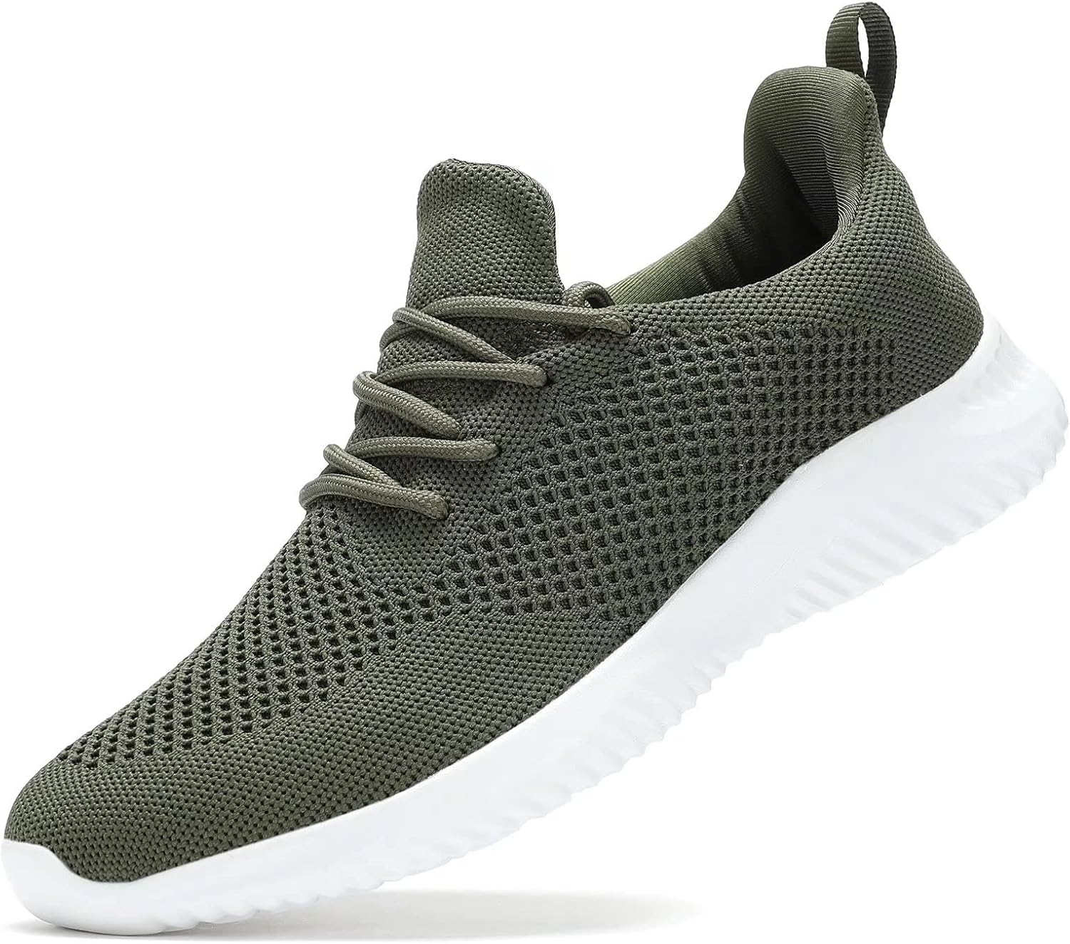 

Мужские слипоны для ходьбы, ультралегкие, дышащие, нескользящие кроссовки для бега, повседневная мода, сетчатые спортивные кроссовки для тренировок Wrezatro, зеленый