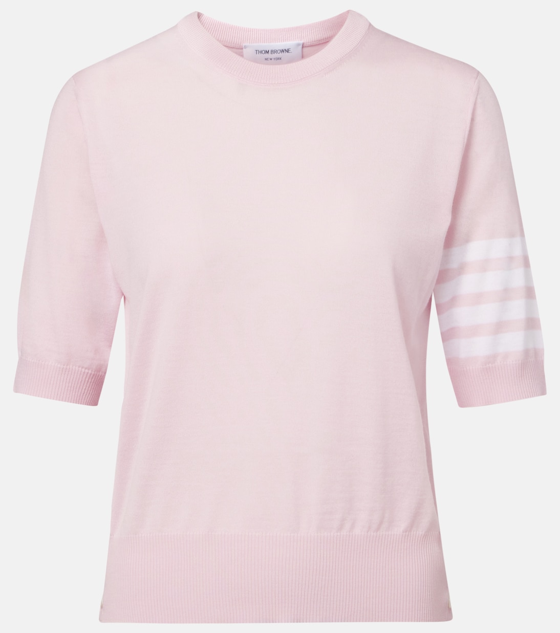 

Шерстяной свитер с 4 планками Thom Browne, Light Pink
