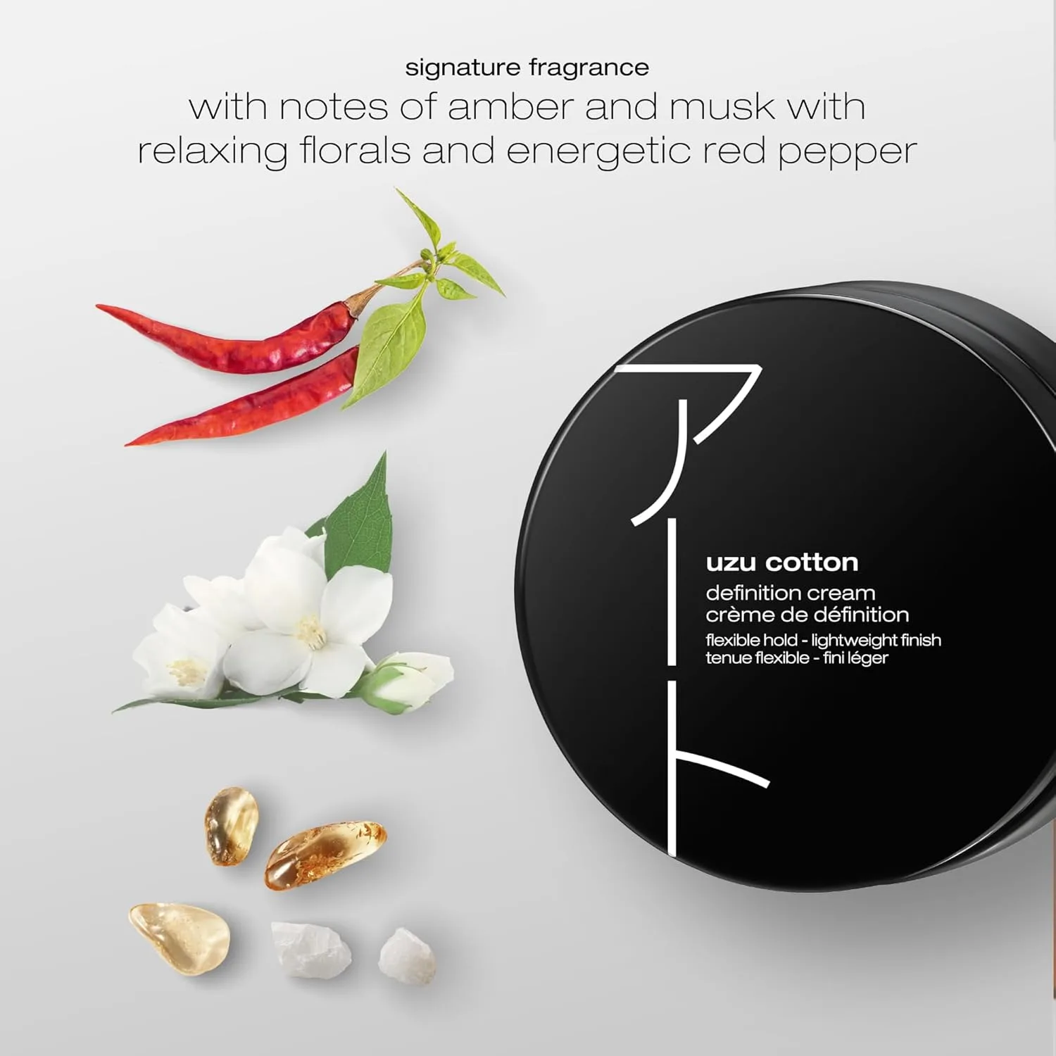 Shu Uemura Art of Hair Uzu Cotton Definition Cream - Средство против пушистости, эластичная фиксация и естественный блеск, для волнистых и кудрявых волос, 2,54 жидких унции — фото 3