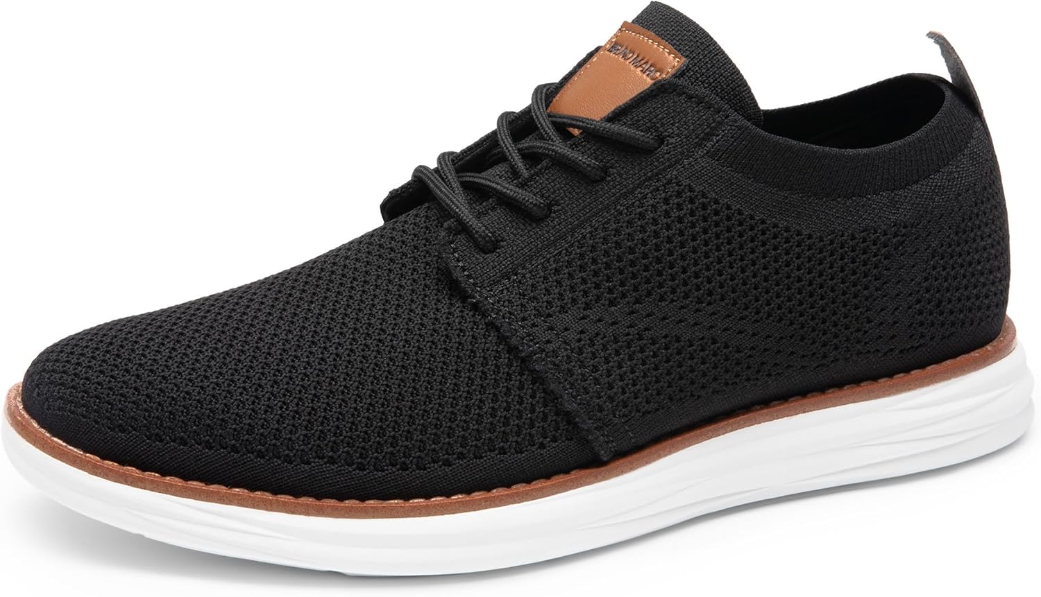 

Мужские кроссовки Bruno Marc KnitFlex Breeze с сеткой, оксфорды на шнуровке, легкие повседневные туфли для ходьбы, черный