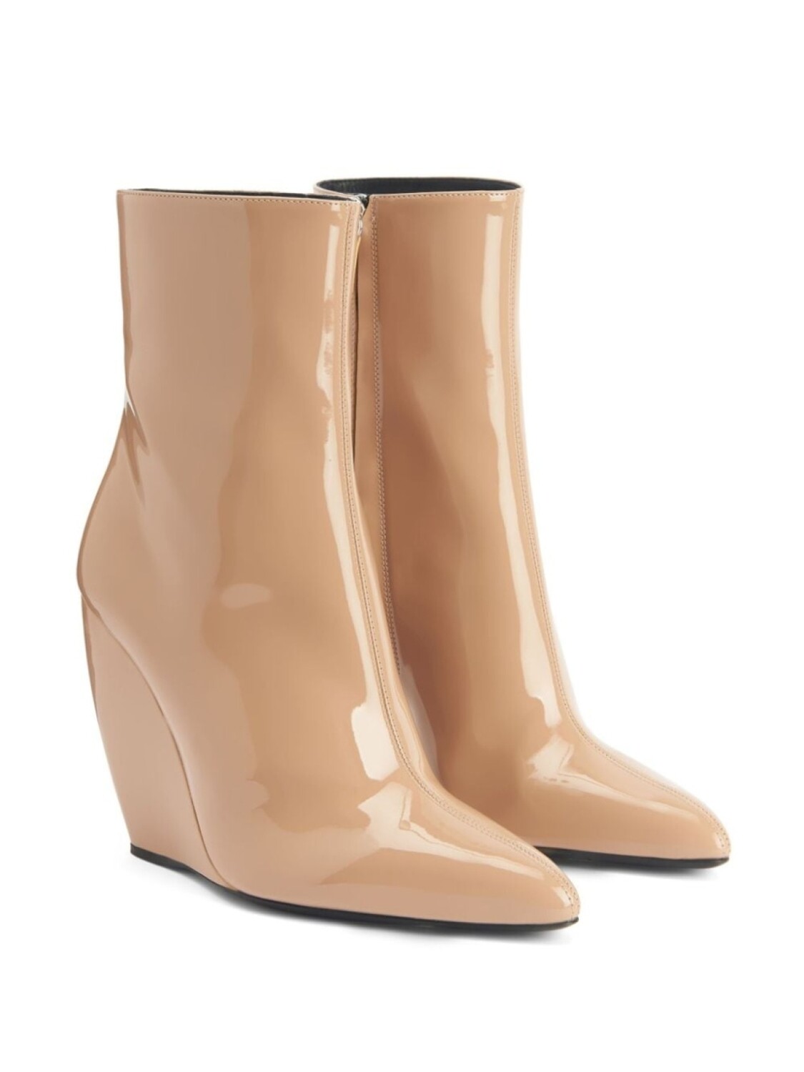 Giuseppe Zanotti лакированные ботильоны Tylde 105, нейтральный цвет — фото 2