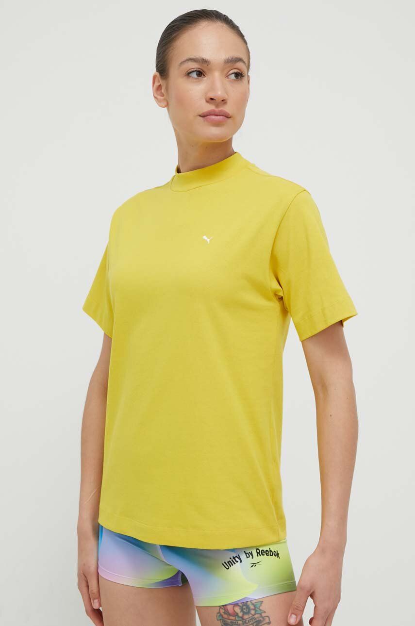 

Хлопковая футболка Puma, желтый