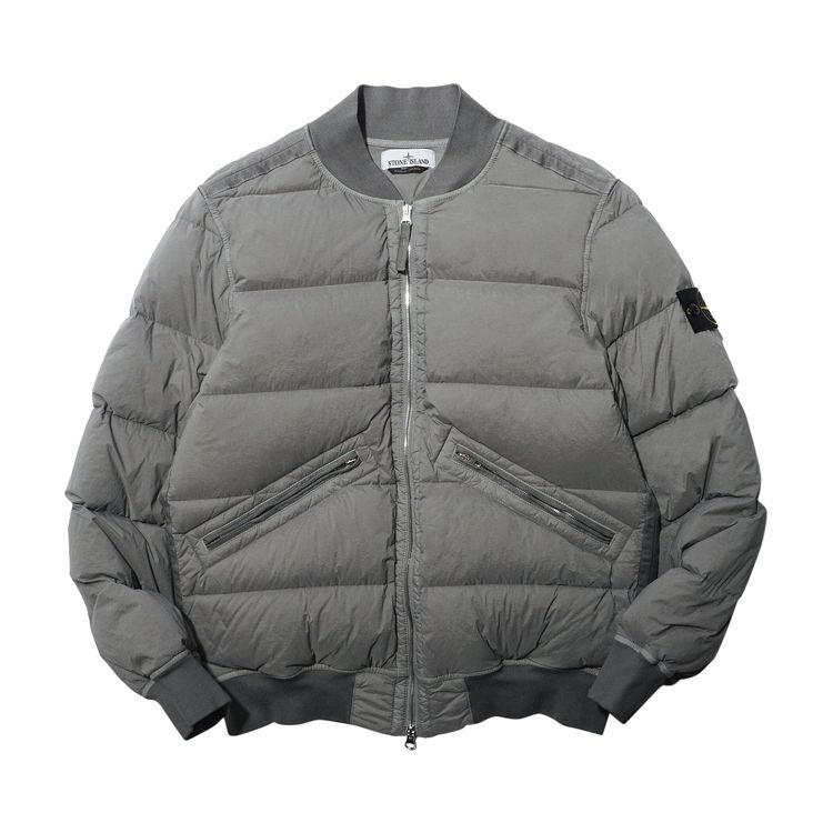 

Куртка Stone Island Real Down Jacket Grey/Green, серый