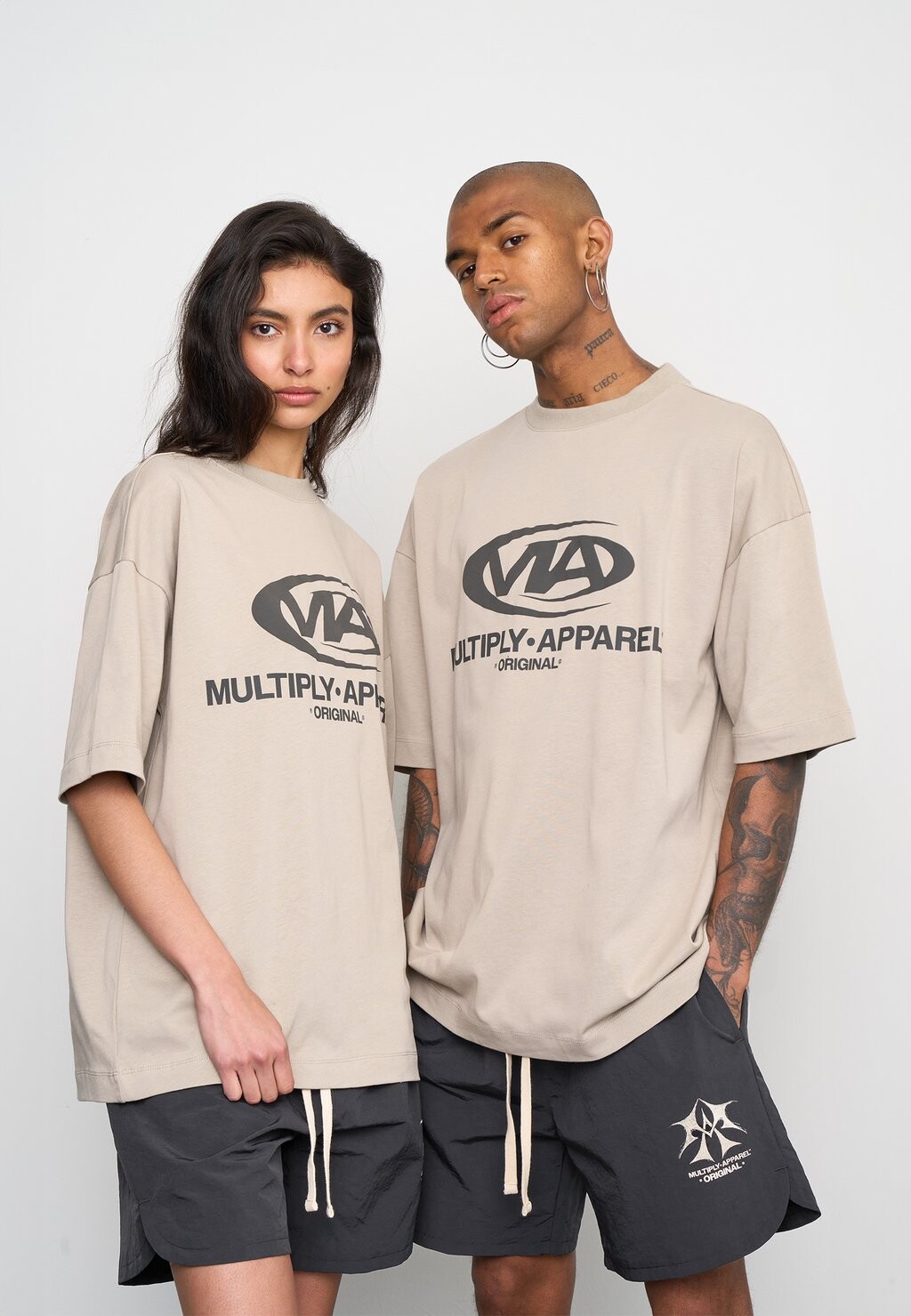 

Футболка с принтом GRIND Multiply Apparel, бежевый