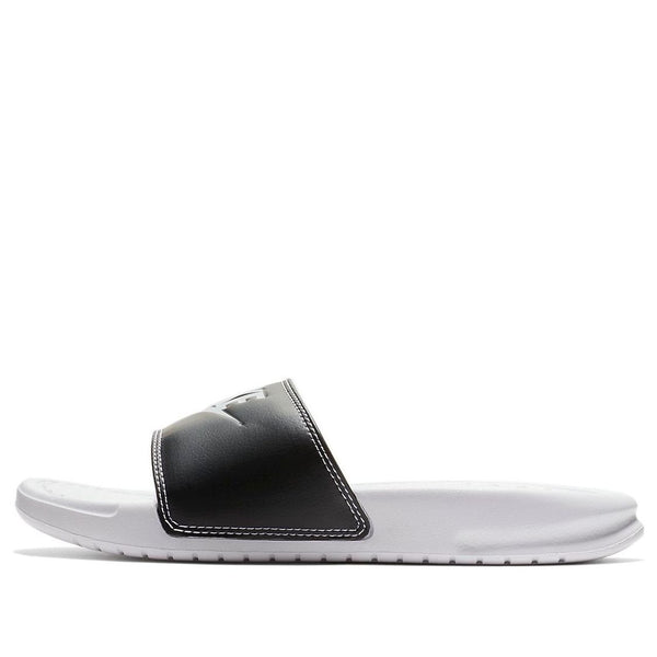 Тапочки benassi slide just do it pack white (w) 'black white' Nike, черный