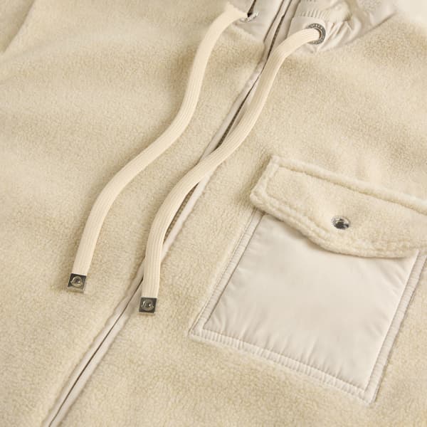 Флисовая куртка-мешок на молнии Moncler, бежевый — фото 3
