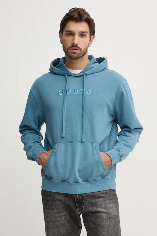 

Хлопковая толстовка FINCH Guess, синий
