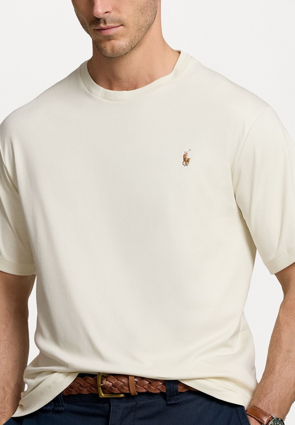 

Базовая футболка SOFT COTTON CREWNECK T-SHIRT Ralph Lauren, кремовый