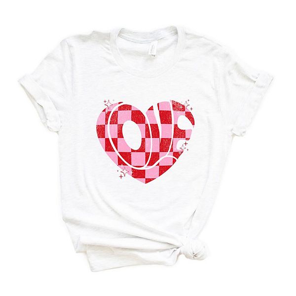 

Футболка Love checkered puzzle heart с коротким рукавом Simply Sage Market, White, Белый, Футболка Love checkered puzzle heart с коротким рукавом Simply Sage Market, White