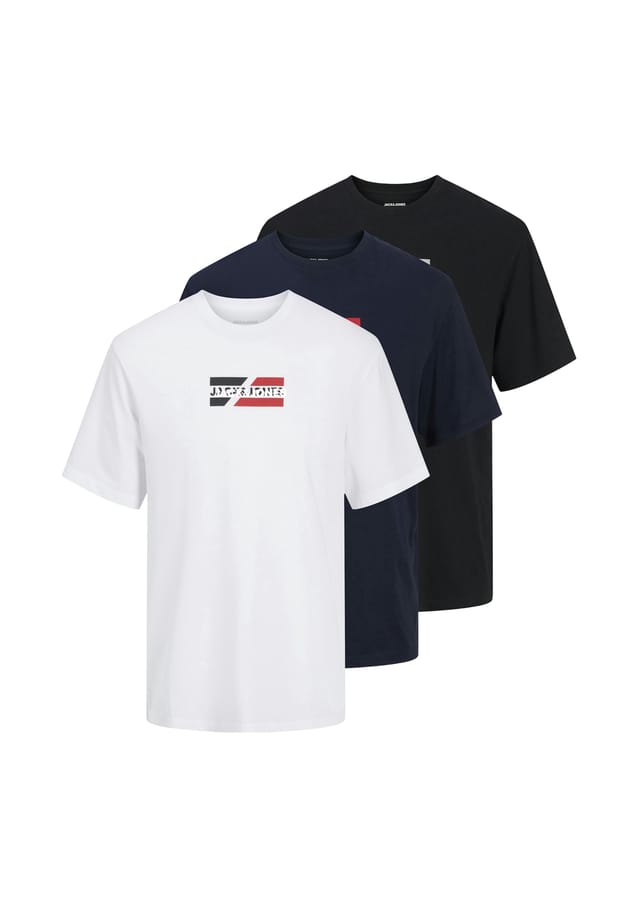 

Футболка corp с коротким рукавом 3 шт. в упаковке Jack & Jones, синий