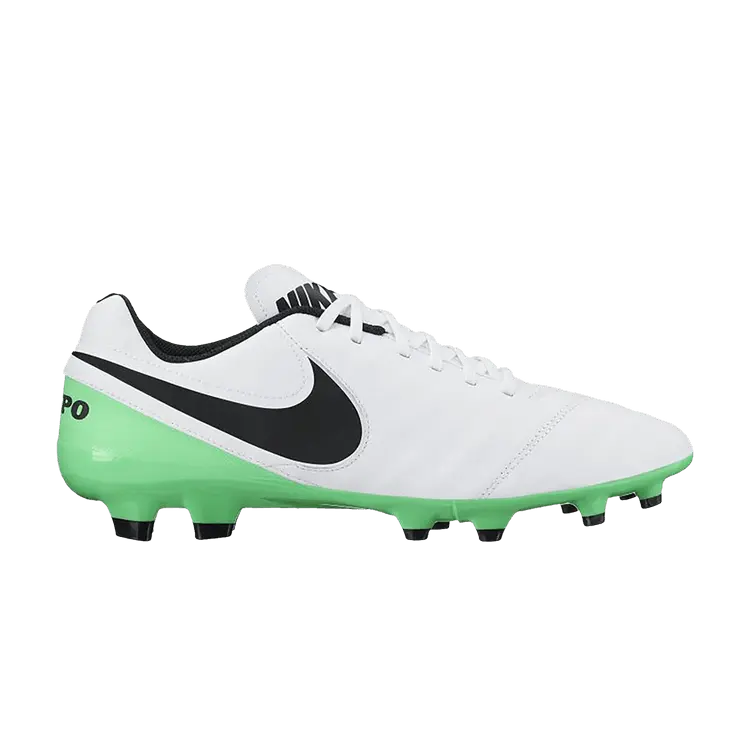 

Кроссовки Tiempo Genio 2 Leather FG 'White Electro Green', белый