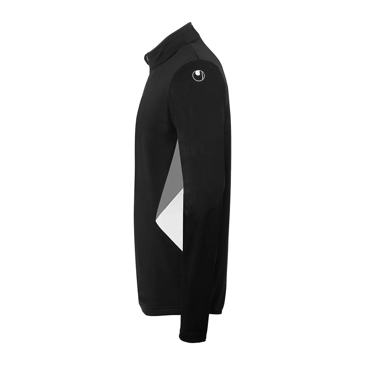 Футболка с 1/4 замком Uhlsport, черный/белый/серый — фото 3