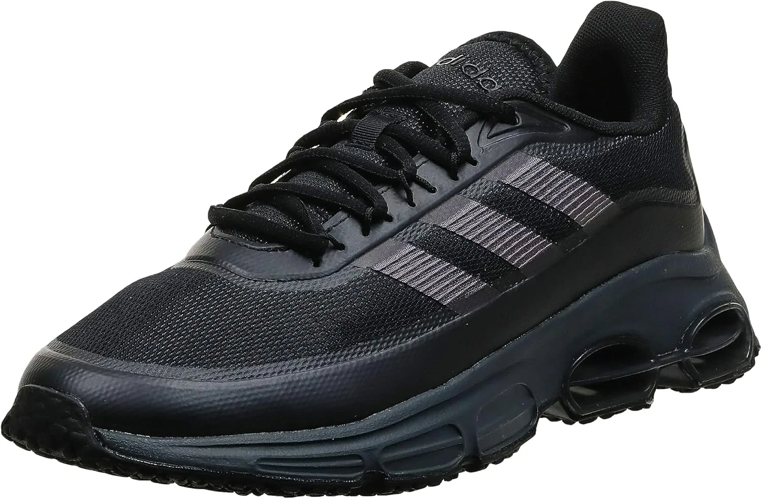 Мужские беговые кроссовки Adidas Quadcube, Black Core Black Core Black Signal Coral