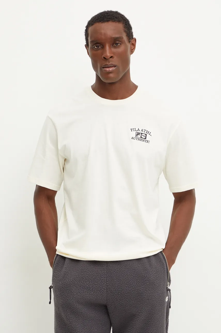 

Леже хлопковая футболка Fila, бежевый