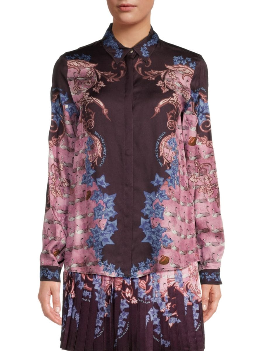 

Рубашка с принтом Лебединое озеро Versace Jeans Couture, цвет Purple Multi