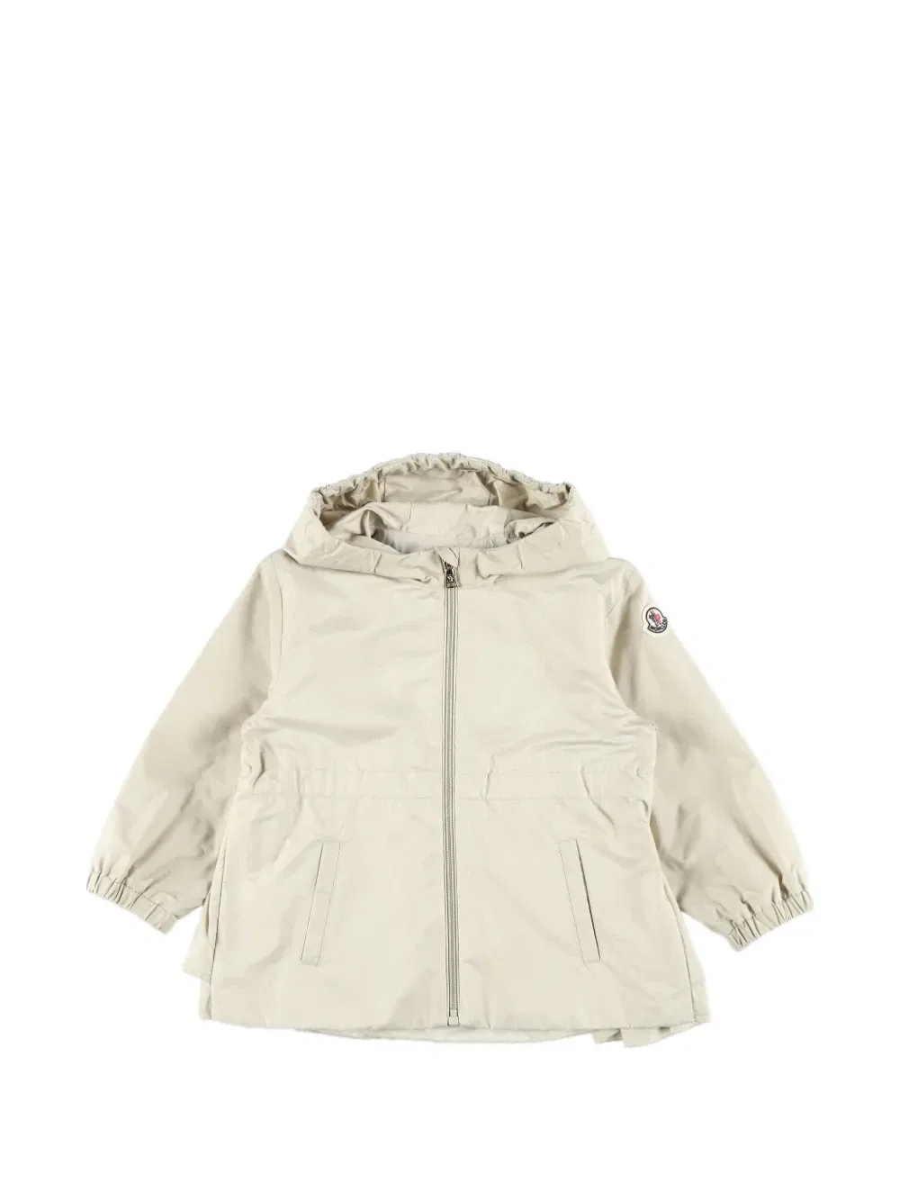 Плиссированная куртка Wete с капюшоном Moncler Enfant, бежевый