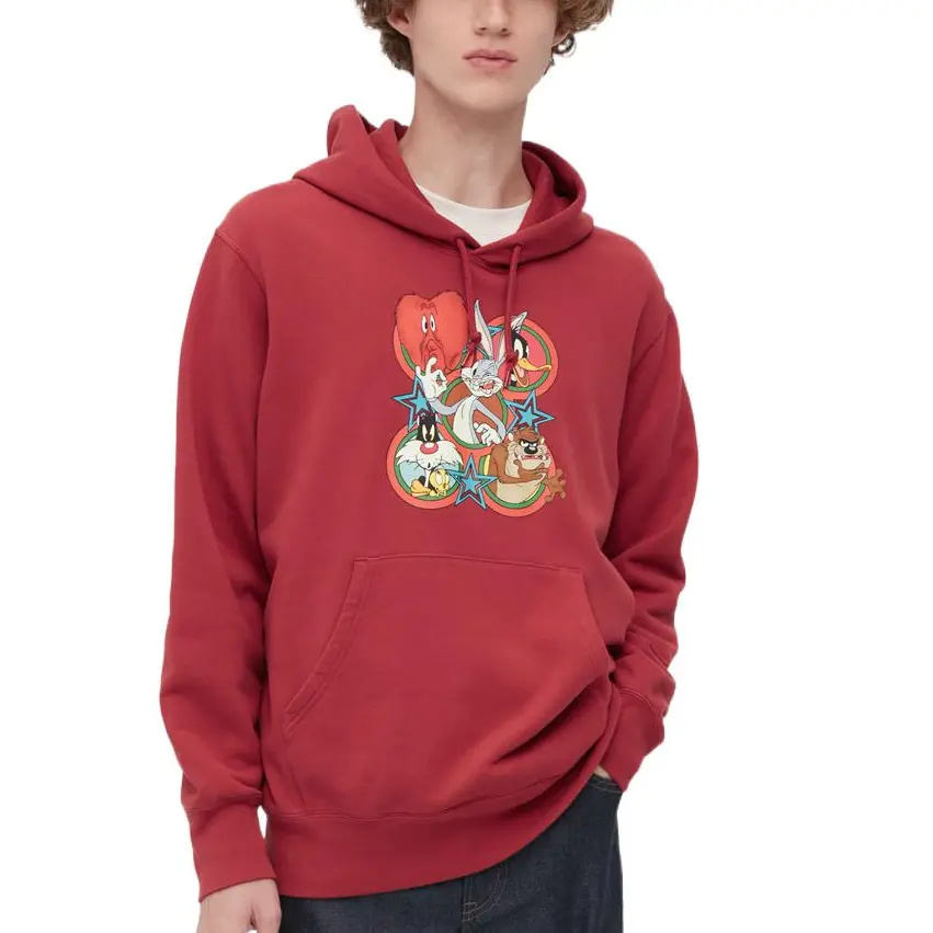Толстовка унисекс красная Uniqlo, красный — фото 2
