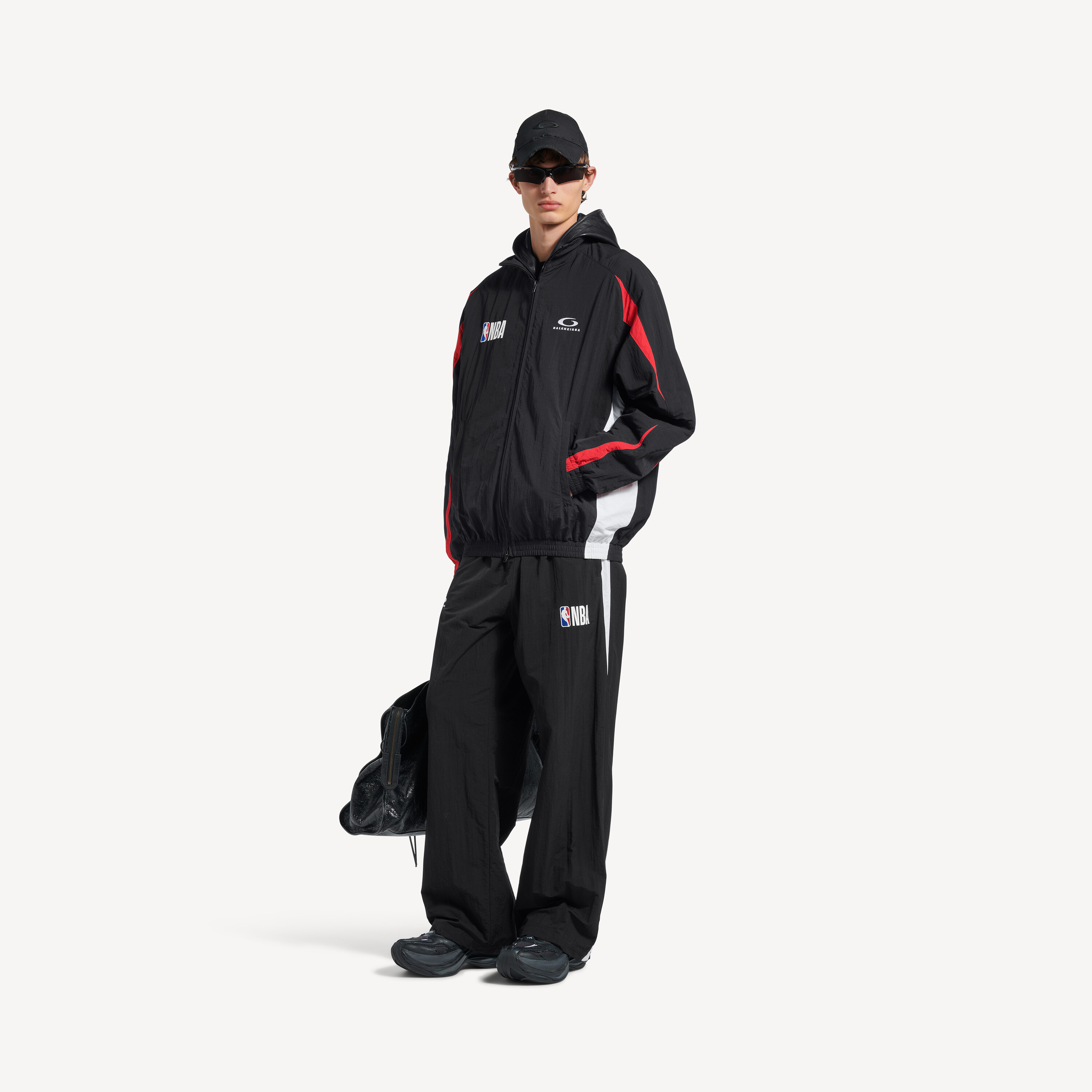 Мужские спортивные брюки Balenciaga в сотрудничестве с NBA, цвет: новый черный, черный — фото 2