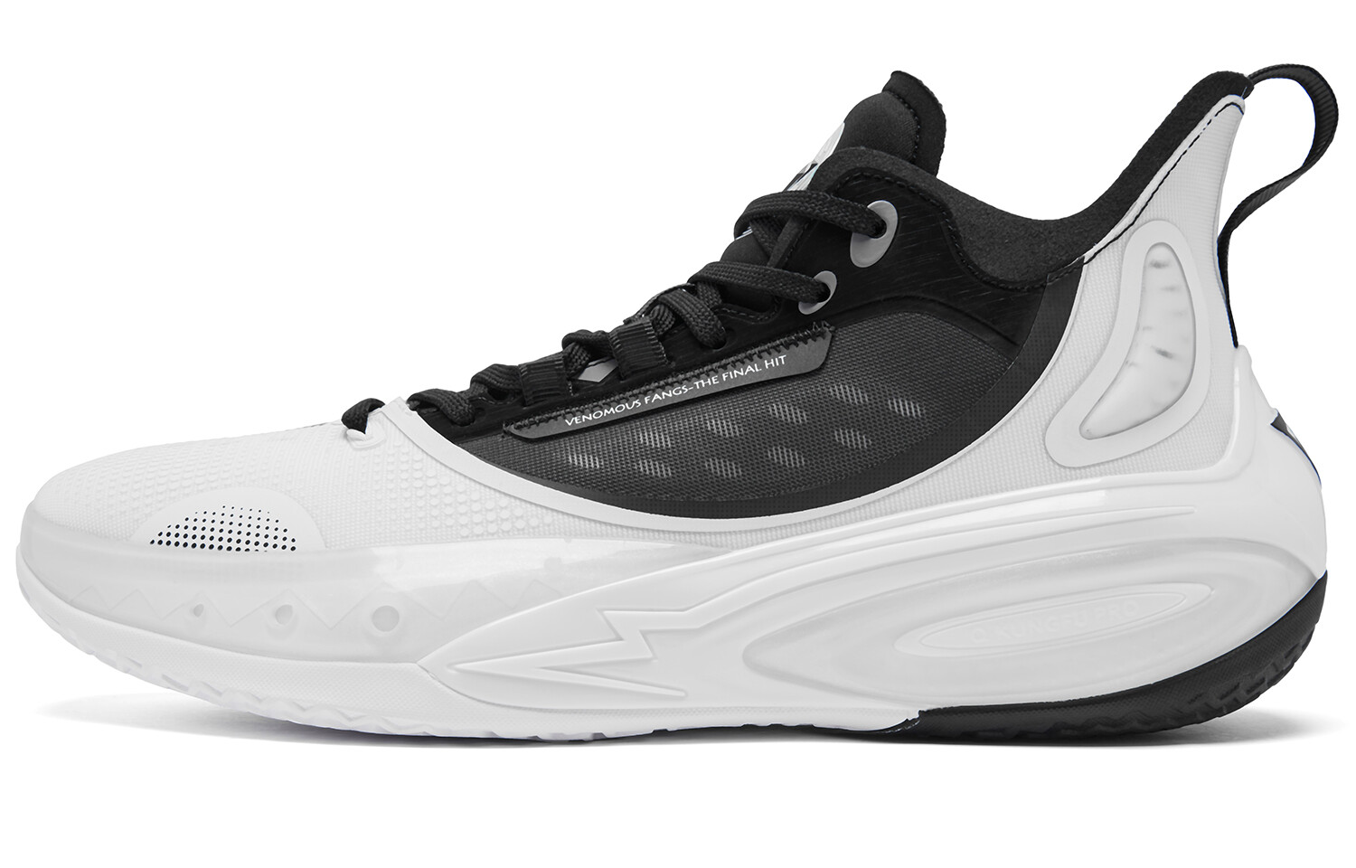 

Баскетбольные кроссовки Venom Fang PRO 3.0 Basketball Shoes Men Low-Top White Black Qiaodan