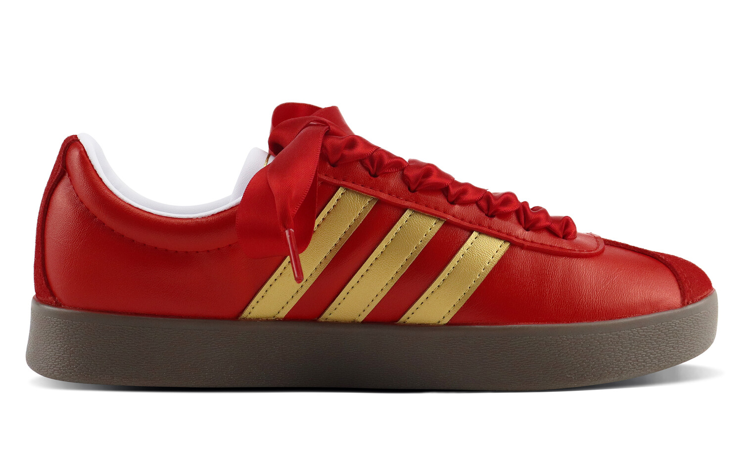 

Кроссовки adidas neo Vl Court Skateboarding Shoes Unisex Low-top Red/Gold, красный