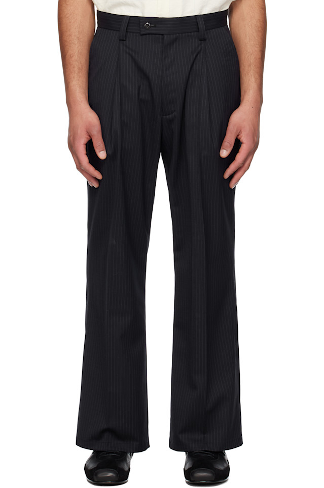 

Брюки свободного кроя Rice Nine Ten, цвет navy pin stripe