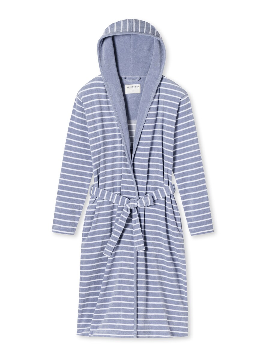 

Короткий халат SCHIESSER Feather Terry, цвет Grey/White